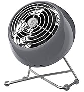 Vornado VFAN Mini Modern Personal Vintage Air Circulator Fan, Storm Gray