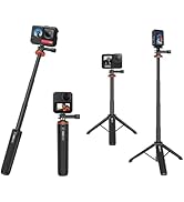 VRIG 20.1” Extendable GoPro Tripod,Portable Selfie Stick Pole Camera Tripods for GoPro Max Hero 1...