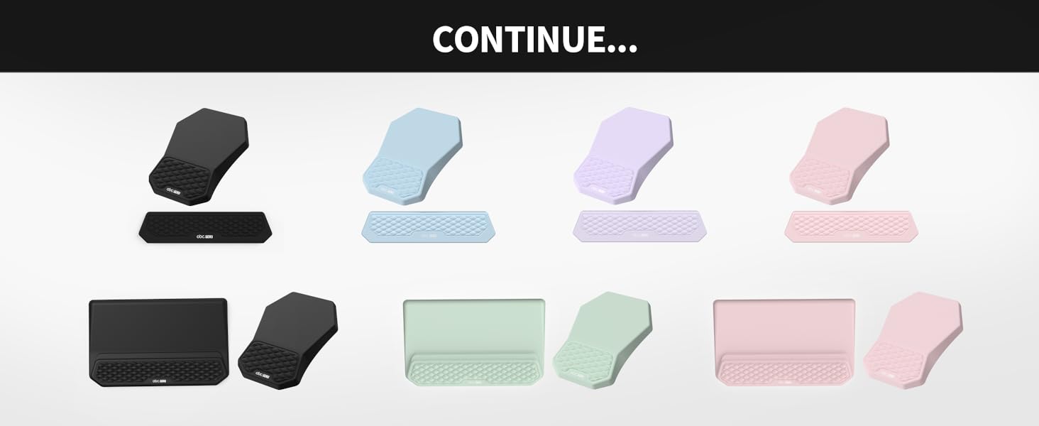 Ergonomic Mouse Pad and Keyboard Wrist Rest Set