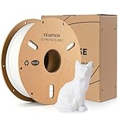 TEJUFUSE PLA 3D Printing Filament 1.75mm, White, 2.2lbs (1kg), Neatly Wound for Smooth Printing, ...