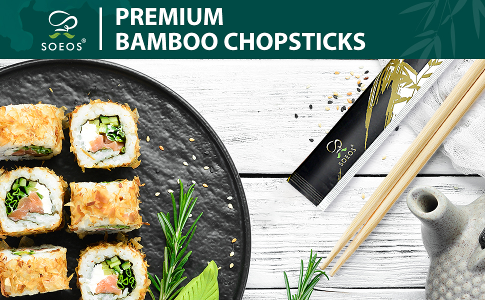 Soeos 100 Disposable Chopsticks Bulk