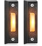 Saillong 2 Pcs Lighted Doorbell Button, Wired Door Bell Push Buttons LED Door Chime, Wall Mounted...