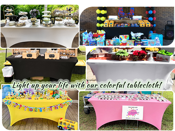 birthday banquet elastic table cloths stretchy table covers for farmers market display decor