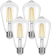 Lepro Dimmable Edison Bulbs 60 Watt Equivalent LED Bulb, Filament Vintage Light Bulbs, 2700K Warm...