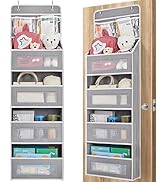JARLINK 5-Shelf Over Door Organizer Storage, Upgrade Hanging Storage with Clear Window, 50 lbs Lo...
