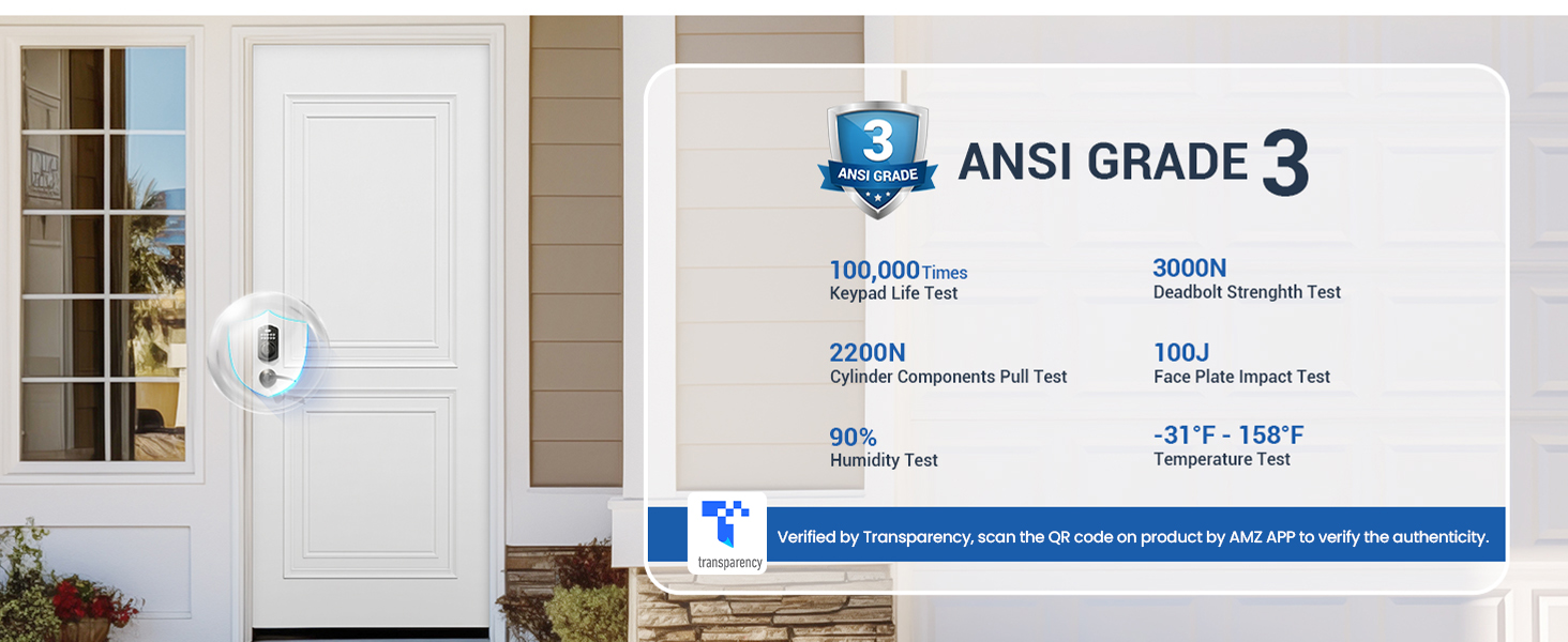 keyless entry door lock with hanlde
