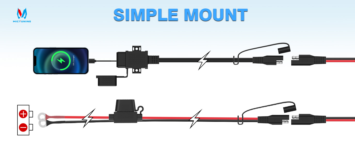 SAE to USB Cable Adapter