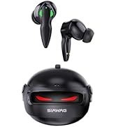 SIAWAG Wireless Earbuds Bluetooth 5.4 Headphones 35H Stereo Deep Bass in-Ear Buds with ENC Call N...