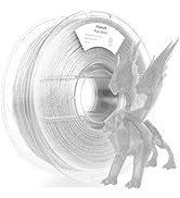 AMOLEN Shiny Glitter PLA 3D Printer Filament 1.75mm Shiny Silver with Sparkles and Glitters Dimen...