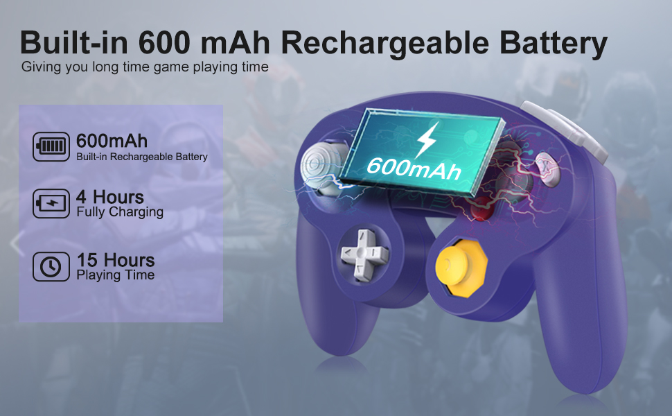 built-in battery wireless gamecube controller switch