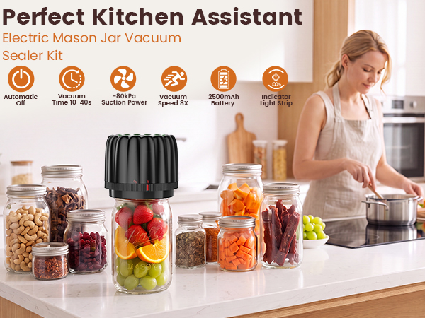 Mason Jar Vacuum Sealer Kit