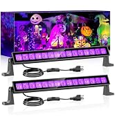 Meloght 45W LED Black Light Bar,Black Lights for Glow Party,Waterproof Blacklight with Plug &amp; Swi...