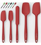 Silicone Spatula Set of 5,High Temperature Resistant, Food Grade Silicone, Dishwasher Safe, for B...