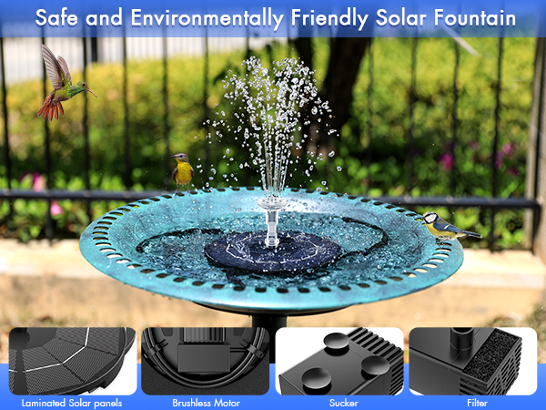 solar powered fountain