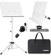 CAHAYA Sheet Music Stand &amp; Tabletop Music Stand Solid Back with Carrying Bag for Books Notes Lapt...