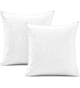 Deconovo Outdoor Pillow Inserts Pack of 2 18x18 Inch, 100% Nylon Waterproof Throw Pillow Inserts,...