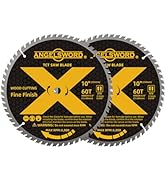 ANGELSWORD 10 Inch Table Saw Blade/Miter Saw Blade for Fine Finish Wood Cutting, 60T, 2 Pack