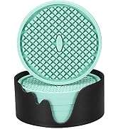 ME.FAN Silicone Coasters [6 Pack] Thickened Drink Coasters with Holder - Cup Mat - Non-Slip, Non-...