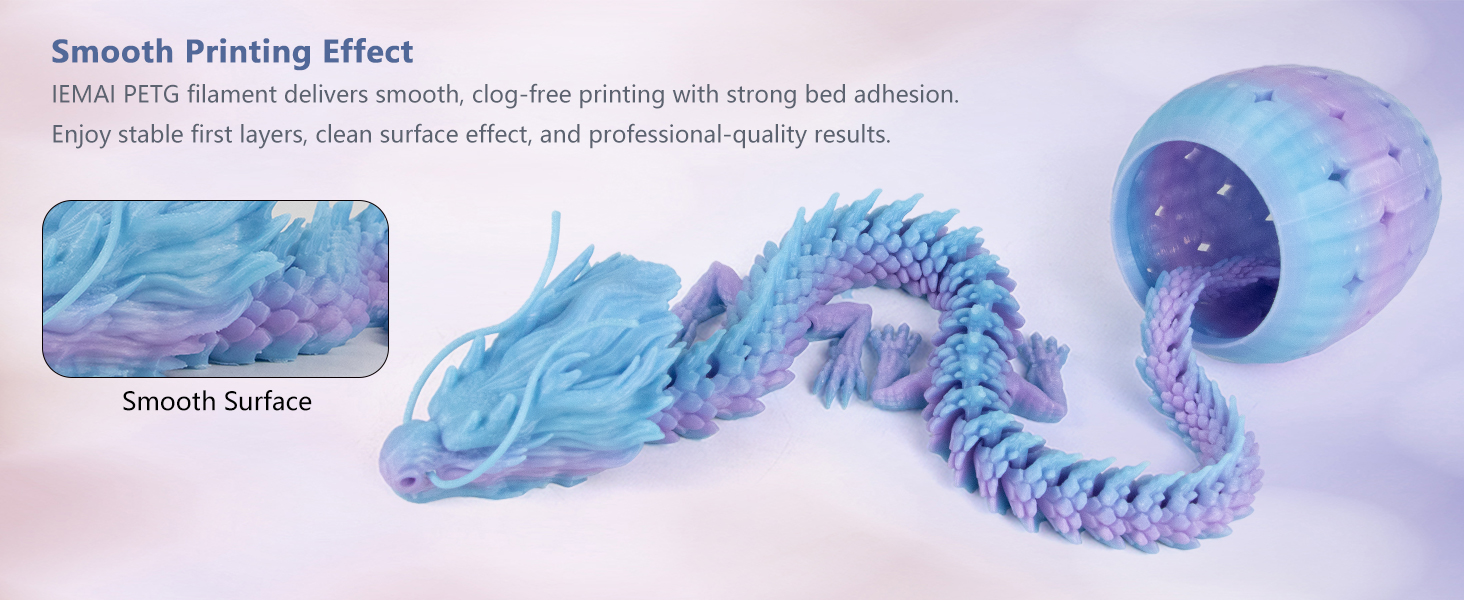 IEMAI PETG filament 1.75mm translucent gradient 3d printer filament for high-speed printing