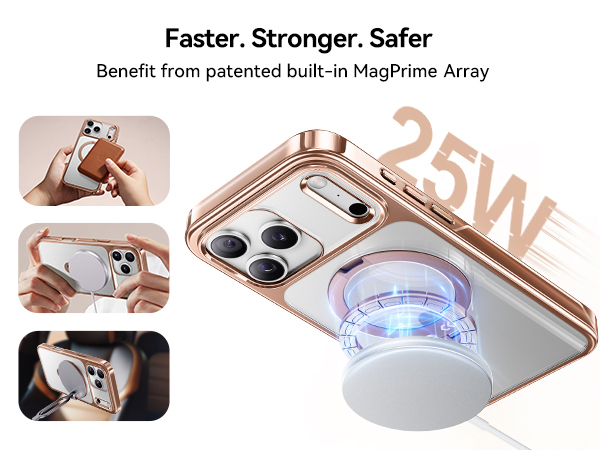 iPhone 17 Pro Max Case with 360 Spin Magnetic Stand