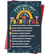 Cheeklee Poem Principal Appreciation Card Gift for Him Her, Heartfelt Gift for Principal’s Day or...