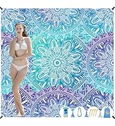 Aroveea Beach Blanket Waterproof Sandproof 1-7 Adult Oversized 78 '' × 81 '' Lightweight Durable ...