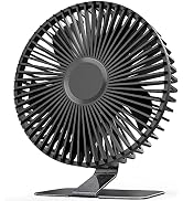 SLENPET 6 inch USB Desk Fan, 4 Speeds, Ultra-quiet, 90° Adjustment for Better Cooling, Portable M...