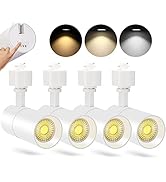 VANoopee 3-Color 10W H Track Lighting Heads Dimmable LED Track Light Heads Bright Rail Ceiling Sp...