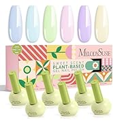 MelodySusie Highly Pigmented Gel Nail Polish Set, 0.56 fl.oz Tilt-and-Stand Bottle, HEMA Free Pla...