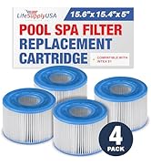 LifeSypplyUSA Spa Filter Cartridge Replacement for Intex S1 29011E fits PureSpa Hot Tub Pool Filt...