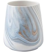 Marble Blue Toothbrush Holder for Bathroom - Ceramic Tooth Brushing Holders, Toothbrush Cup, Toot...