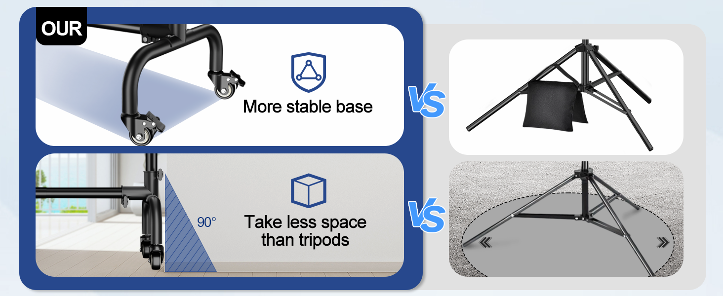 the compact vertical design will take less space and not easy to tip over