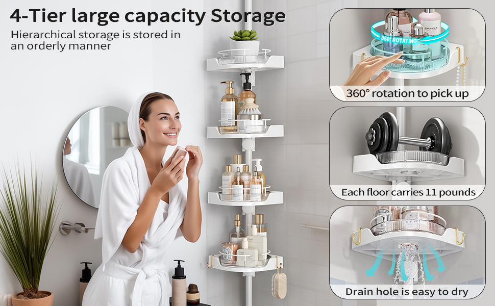 bathroom storage shower caddy