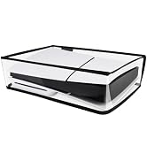 PlayVital Horizontal Dust Cover for ps5 Slim Disc Edition(The New Smaller Design), Transparent Du...