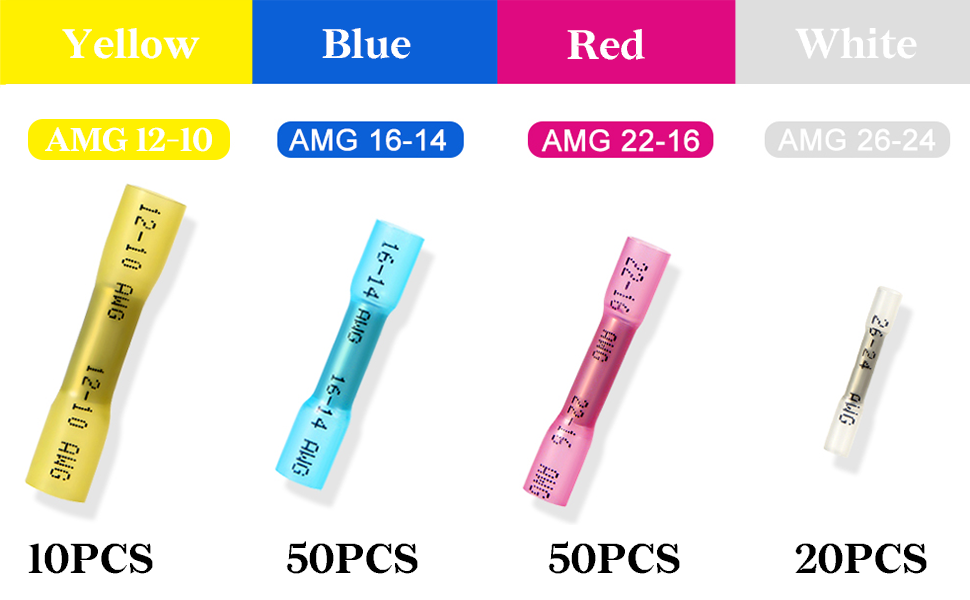 wire butt connectors heat shrink butt connectors kit wire splice crimps crimp but