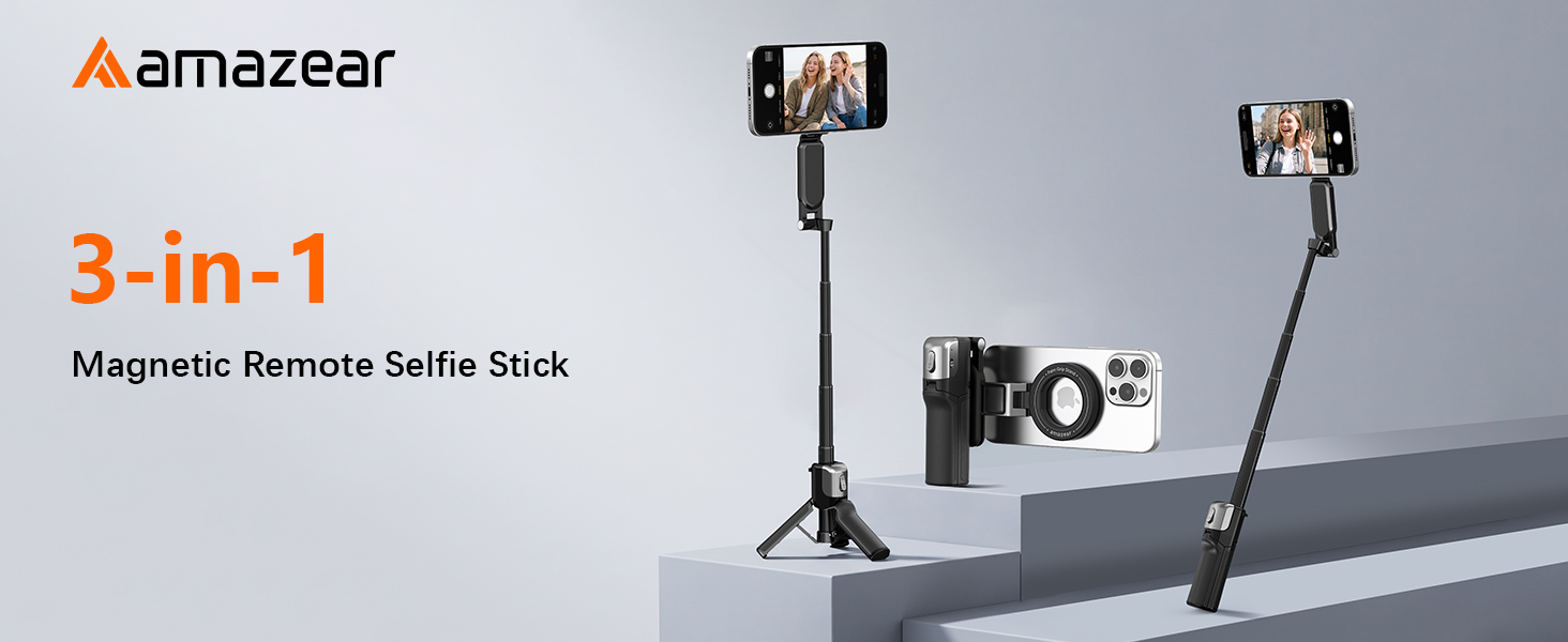 Magnetic Phone Selfie Stick Tripod with Wireless Remote