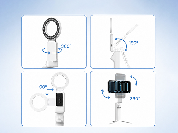 Magnetic Selfie Stick Tripod,Phone Camera Grip