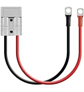 DC HOUSE 120A Battery Connector, 4 AWG, 600V Battery Plug 0.98ft, M8 Battery Cables, Waterproof Q...