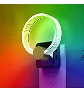 L LOHAS LED Night Lights Plug into Wall, Changing RGB Night Light with Dusk to Dawn Sensor, 180° ...
