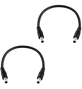 IMIYORE 1FT 5.5mm x 2.1mm 14AWG Male to Male DC Power Extension Cord 12V/24V DC Power Cord for Ou...