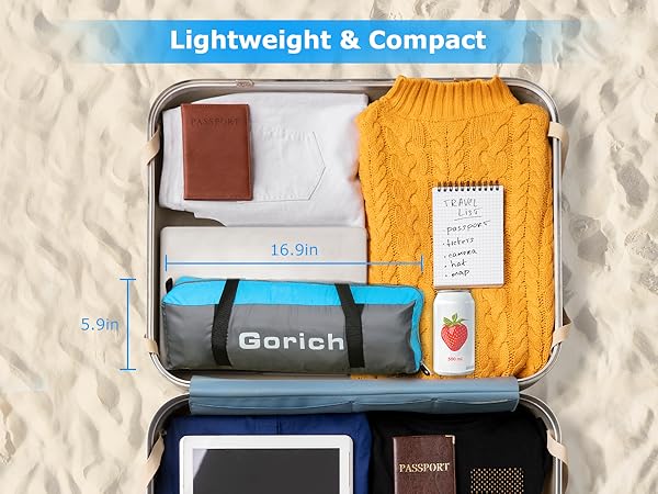 foldable beach umbrella portable lightweight compact