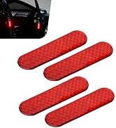 Foelony 4 PCS Car Reflective Stickers, Anti-Collision Car Door Reflective Decals, Self-Adhesive H...