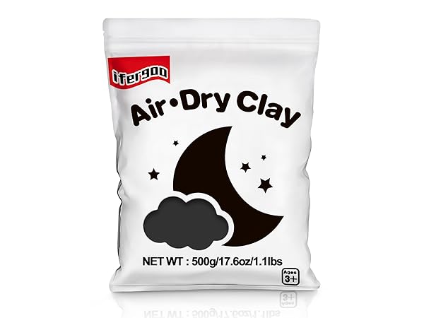Modeling Clay, Black Air Dry, Squishy, Non-Toxic Magic Clay for Cosplay and Costumes