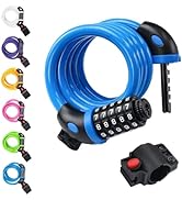 NDakter Bike Lock, 4 Feet Bike Locks Cable, High Security 5 Digit Resettable Combination Coiling ...