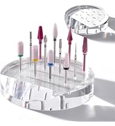 MelodySusie Nail Drill Bits Holder with 12 Holes, Visible Sturdy and Compatible with 3/32" Drill ...