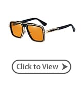 Trendy Retro Sunglasses for Men Women Stark Vintage Shades 70s Italian Fashion Square Metal Glasses