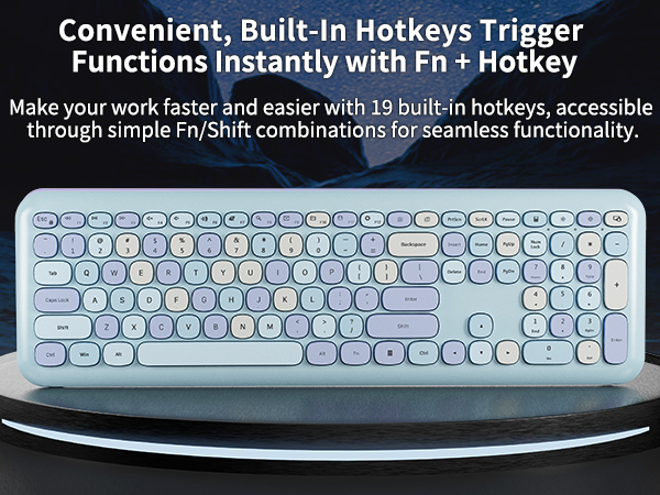 colorful wireless keyboard