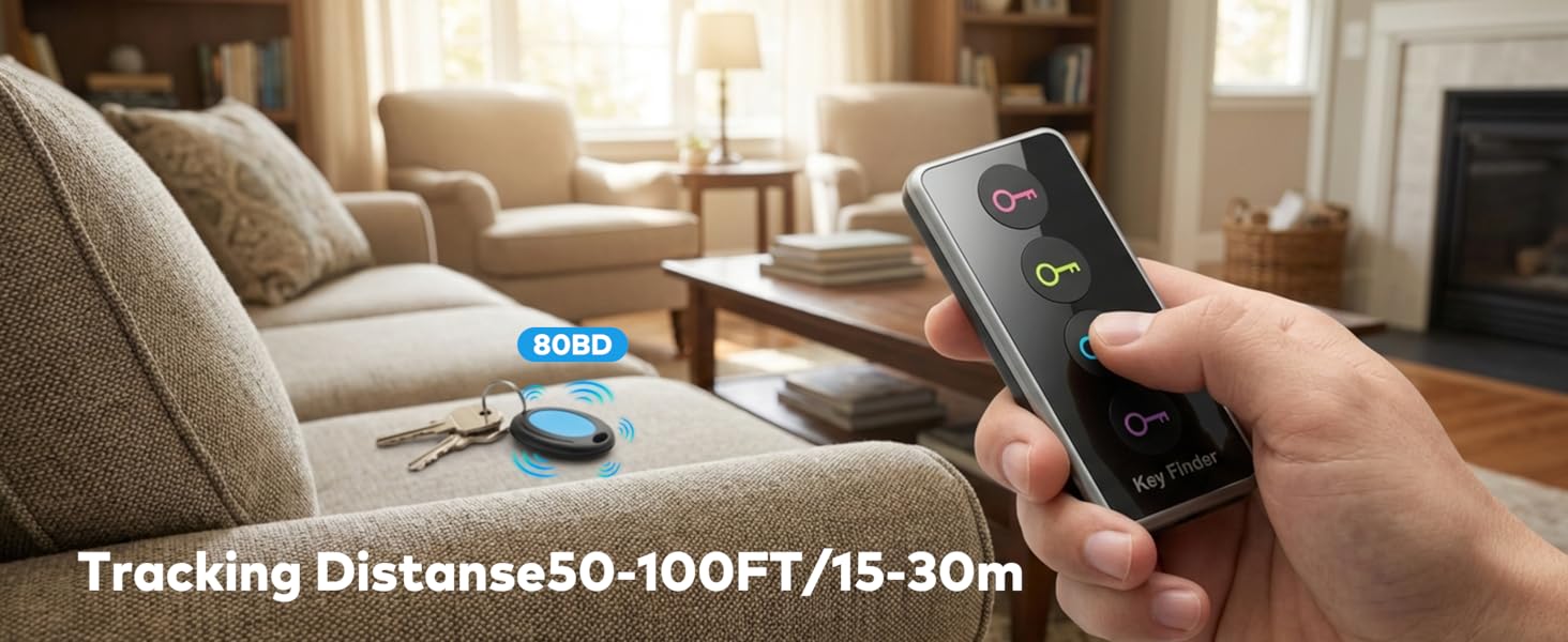 100ft RF Item Tracker Tags with LED Light