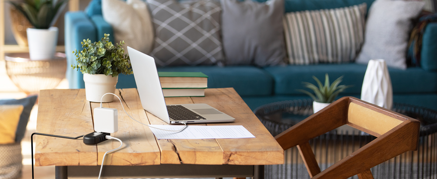Desk Organizer black extension cord