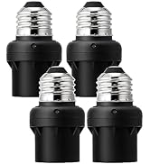 DEWENWILS Dusk to Dawn Light Bulb Sockets, E26 Light Sensor Socket, Light Socket Indoor/Outdoor f...